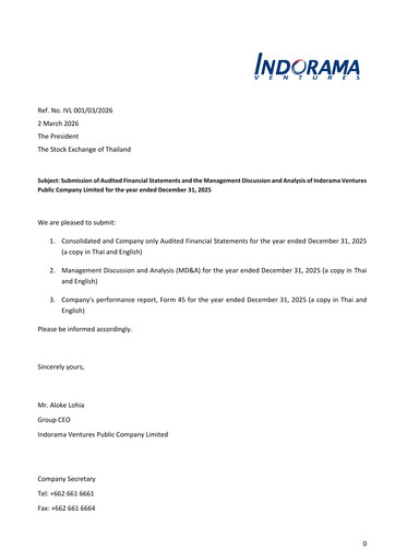 Thumbnail Indorama Ventures
 Quarterly Report 2025-q4