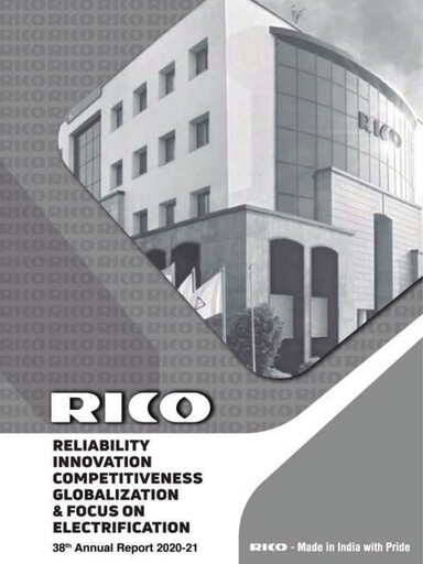 Thumbnail Rico Auto Industries Annual Report 2020-2021