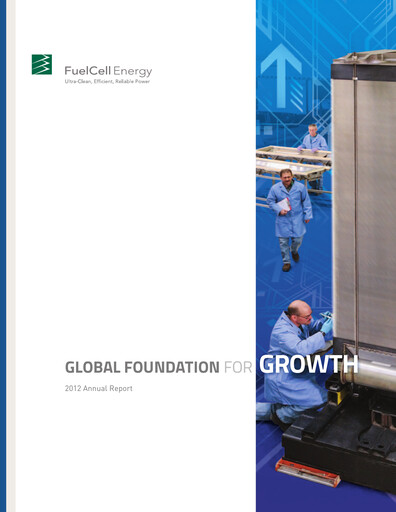 Thumbnail FuelCell Energy
 Annual Report 2012