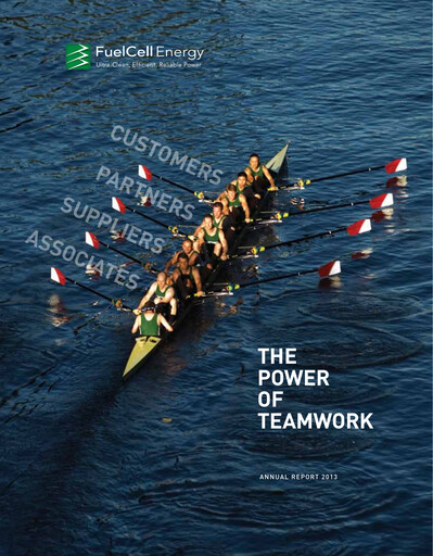 Thumbnail FuelCell Energy
 Annual Report 2013