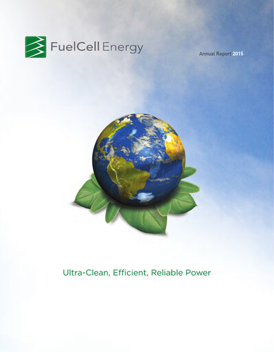 Thumbnail FuelCell Energy
 Annual Report 2015