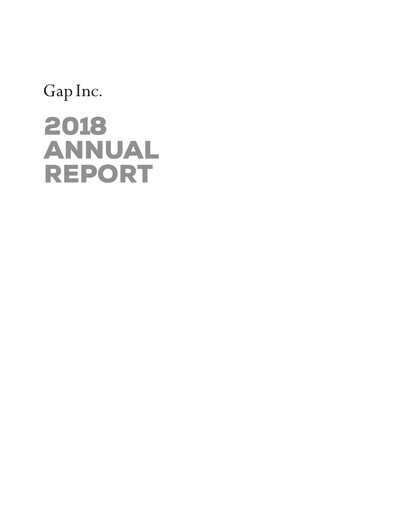 Thumbnail Gap Inc.
 Annual Report 2018
