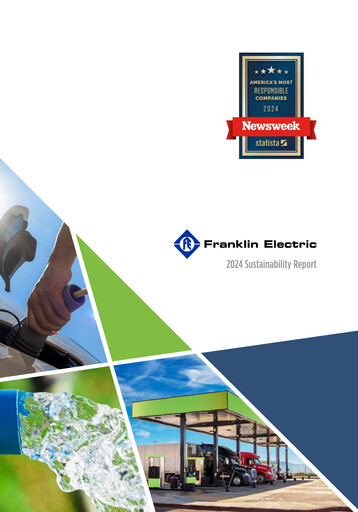Thumbnail Franklin Electric
 Sustainability Report 2023