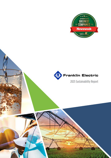 Thumbnail Franklin Electric
 Sustainability Report 2024