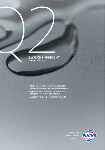 Thumbnail Fuchs Petrolub
 Financial Report 2013-h1