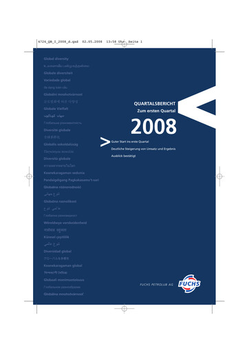 Thumbnail Fuchs Petrolub
 Quarterly Report 2008-q1