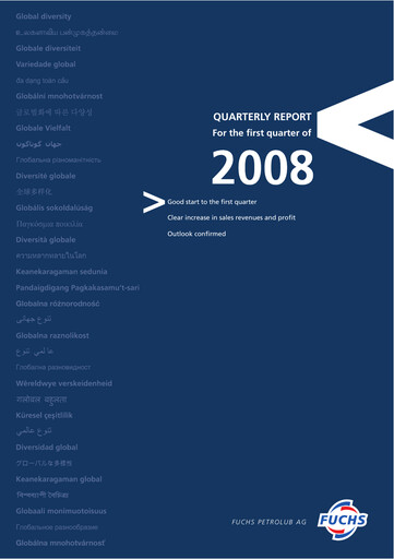Thumbnail Fuchs Petrolub
 Quarterly Report 2008-q1