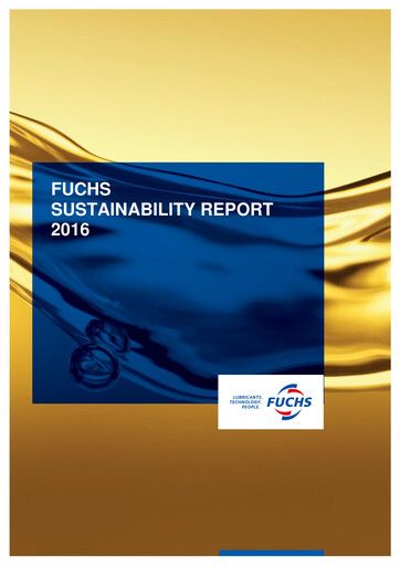 Thumbnail Fuchs Petrolub
 Sustainability Report 2016