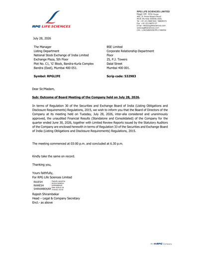 Thumbnail RPG Life Sciences
 Quarterly Report 2026-q1