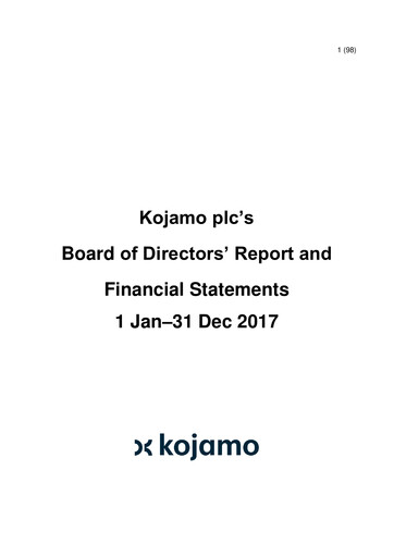 Thumbnail Kojamo Financial Statement 2017