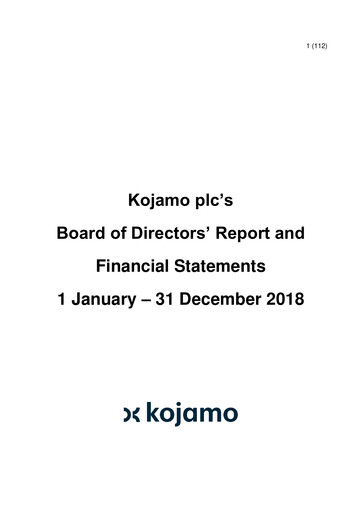 Thumbnail Kojamo Financial Statement 2018