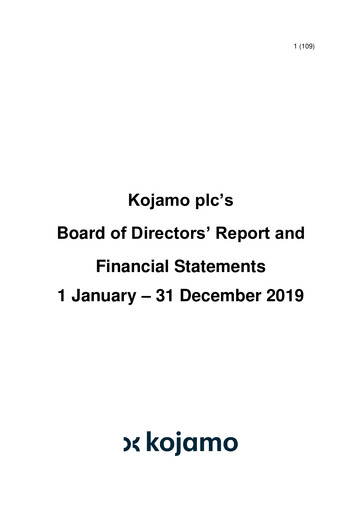 Thumbnail Kojamo Financial Statement 2019