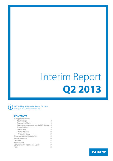 Thumbnail NKT A/S Half-year Report 2013-h1