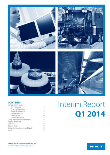 Thumbnail NKT A/S Quarterly Report 2014-q1