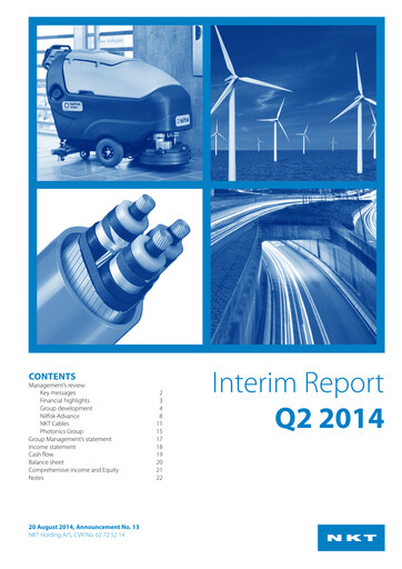 Thumbnail NKT A/S Quarterly Report 2014-q2