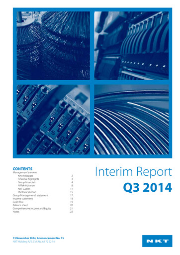 Thumbnail NKT A/S Quarterly Report 2014-q3