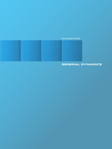 Thumbnail General Dynamics Annual Report 2010