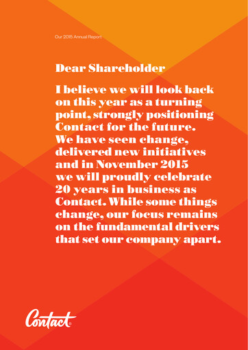 Thumbnail Contact Energy
 Annual Report 2015