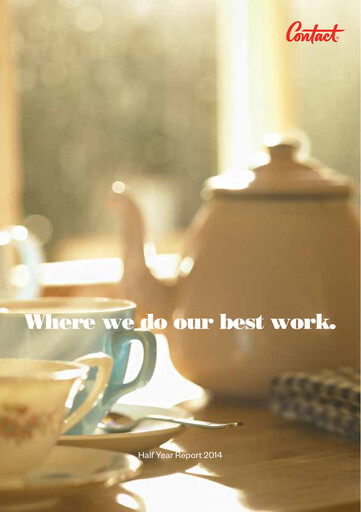 Thumbnail Contact Energy
 Half-year Report 2014-h1