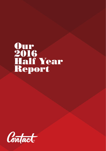 Thumbnail Contact Energy
 Half-year Report 2016-h1