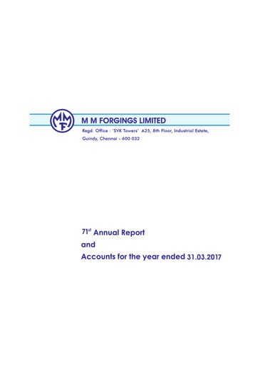 Thumbnail MM Forgings Annual Report fy2017