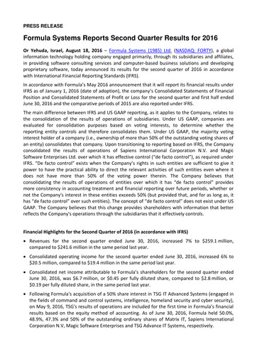 Thumbnail Formula Systems
 Quarterly Report 2016-q2