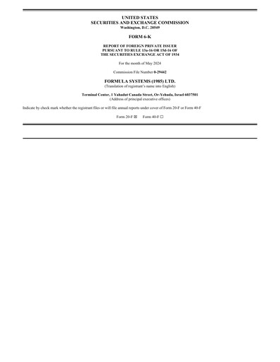 Thumbnail Formula Systems
 Quarterly Report 2024-q1