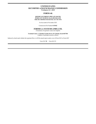 Thumbnail Formula Systems
 Quarterly Report 2025-q3