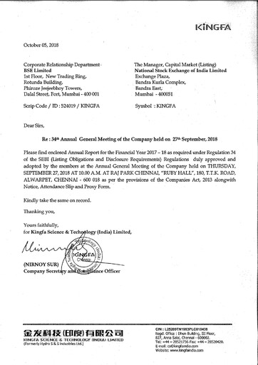 Thumbnail Kingfa Science & Technology Annual Report 2018