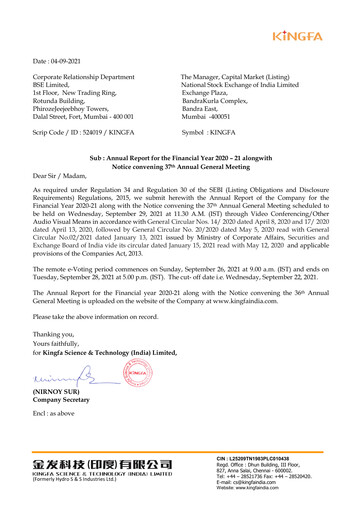 Thumbnail Kingfa Science & Technology Annual Report 2021