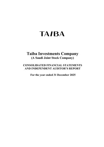 Thumbnail Taiba Investments Financial Statement 2025