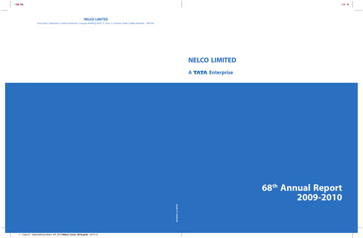 Thumbnail Nelco Annual Report 2009-2010