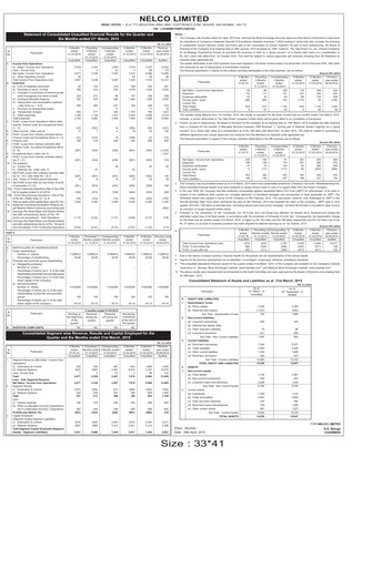 Thumbnail Nelco Half-year Report 2015-h1