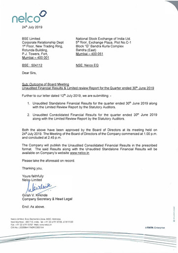 Thumbnail Nelco Quarterly Report 2019-q1