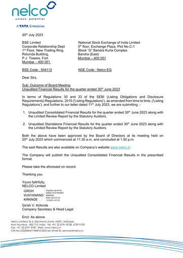 Thumbnail Nelco Quarterly Report 2023-q1