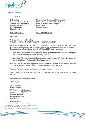 Thumbnail Nelco Quarterly Report 2024-q1