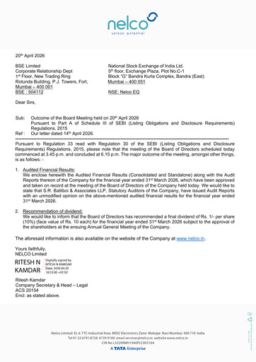 Thumbnail Nelco Quarterly Report 2026-q4