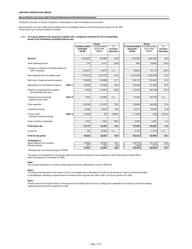 Thumbnail Venture Corporation Quarterly Report 2007-q2