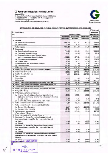 Thumbnail CG Power and Industrial Solutions Quarterly Report 2021-2022-q1