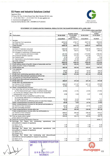 Thumbnail CG Power and Industrial Solutions Quarterly Report 2025-2026-q1