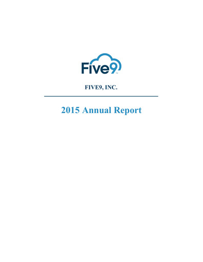 Thumbnail Five9 Annual Report 2015