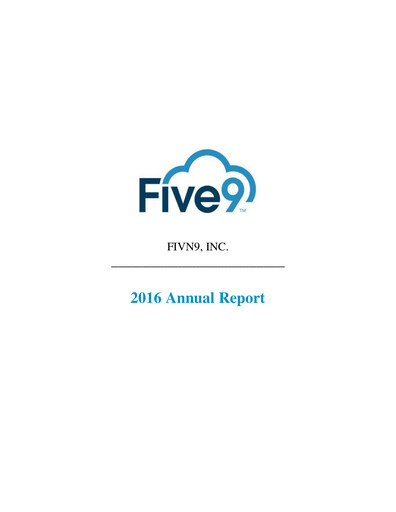Thumbnail Five9 Annual Report 2016