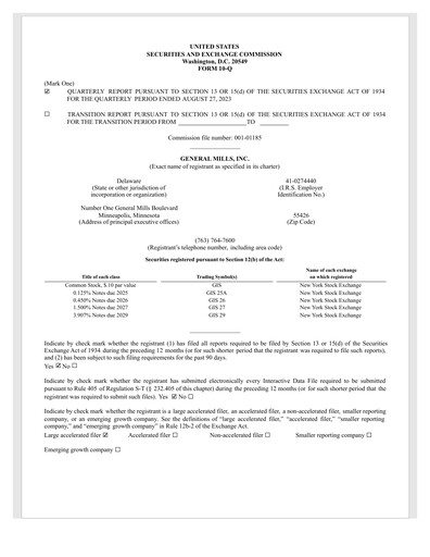 Thumbnail General Mills Quarterly Report 2024-q1