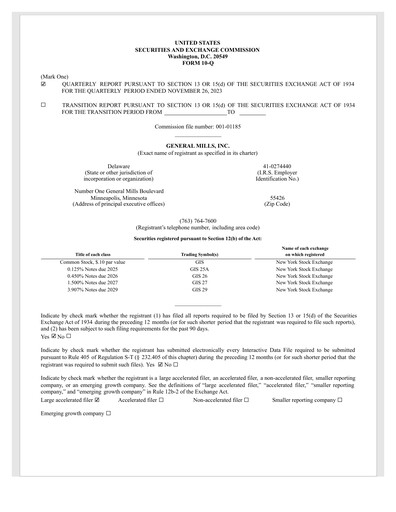 Thumbnail General Mills Quarterly Report 2024-q2