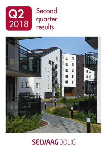 Miniature Selvaag Bolig Rapport trimestriel 2018-q2