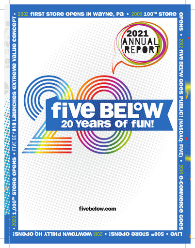 Thumbnail Five Below
 Annual Report 2021