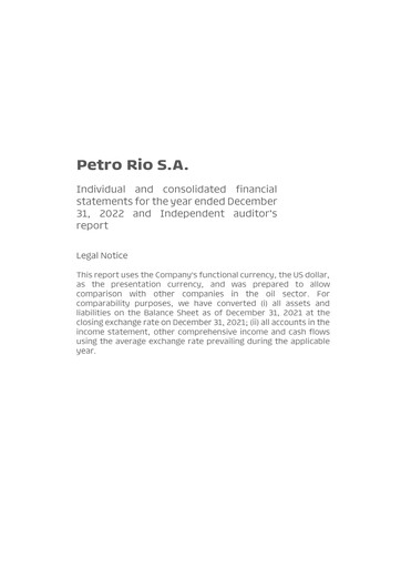 Thumbnail Prio SA (Petro Rio) Financial Statement 2022