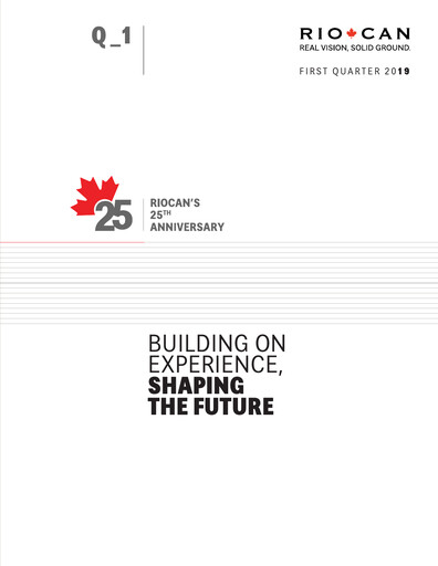 Thumbnail RioCan REIT Quarterly Report 2019-q1
