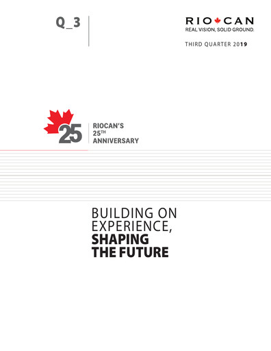 Thumbnail RioCan REIT Quarterly Report 2019-q3
