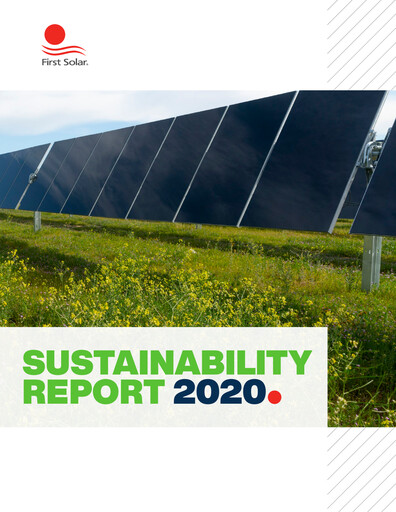 Thumbnail First Solar
 Sustainability Report 2020